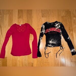 bundle of 2 new long sleeve tops
